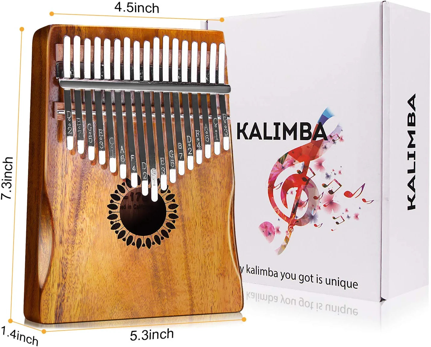 Newlam Kalimba Thumb Piano 17 Keys, Portable Mbira Finger Piano Gifts for Kids and Adults Beginners