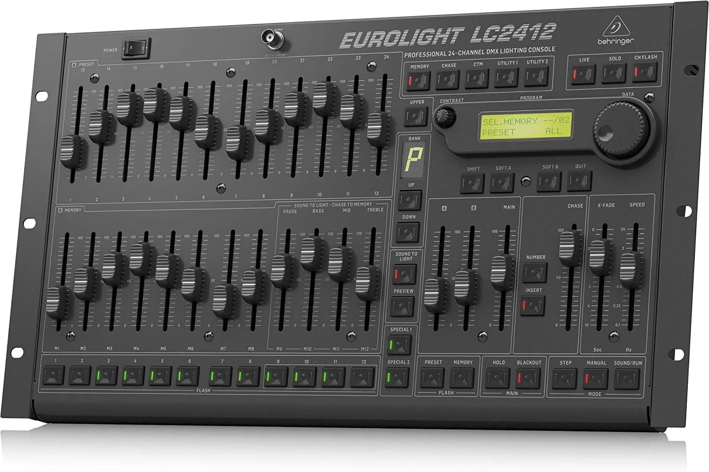 Behringer EUROLIGHT LC2412 V2 Professional 24 Channel DMX Lighting Console