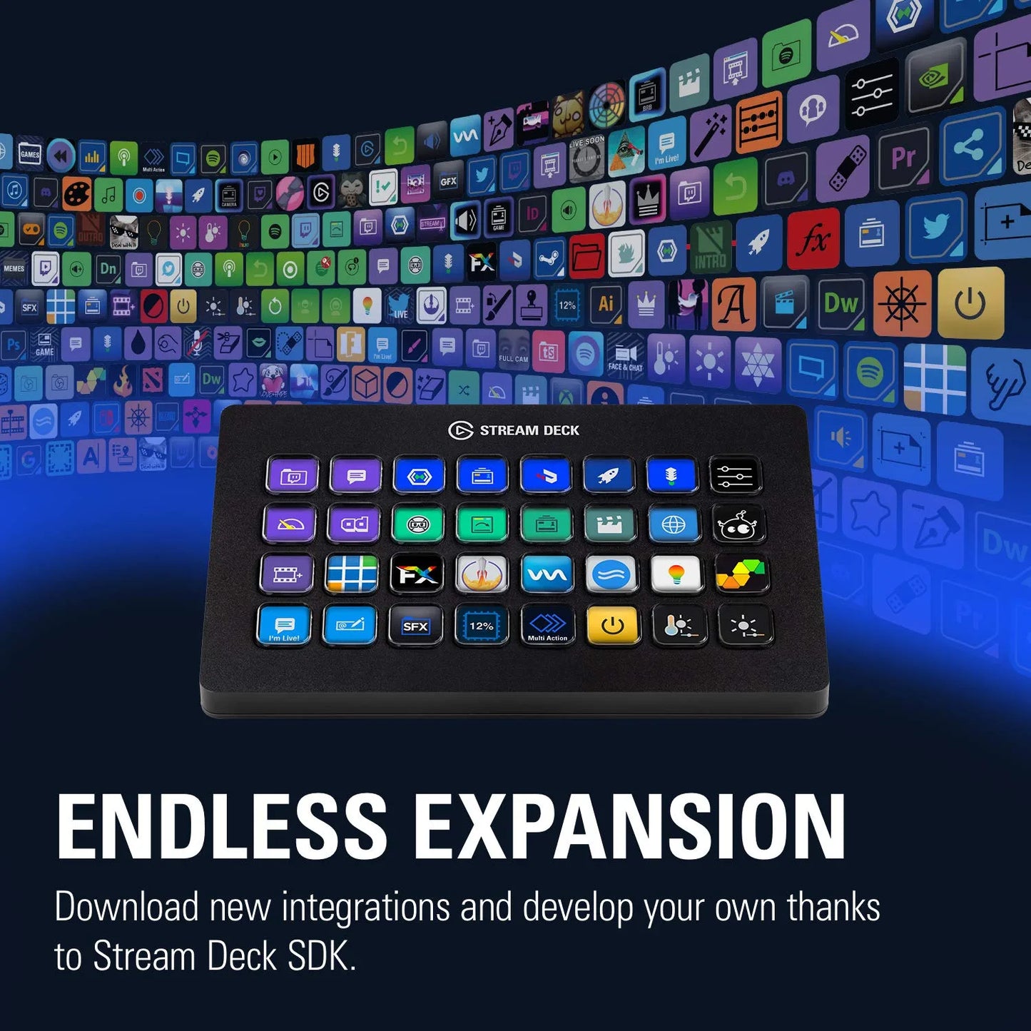 Elgato Stream Deck XL - Advanced Stream Control with 32 Customizable LCD Keys, for Windows 10 and macOS 10.13 or Later (10GAT9901)