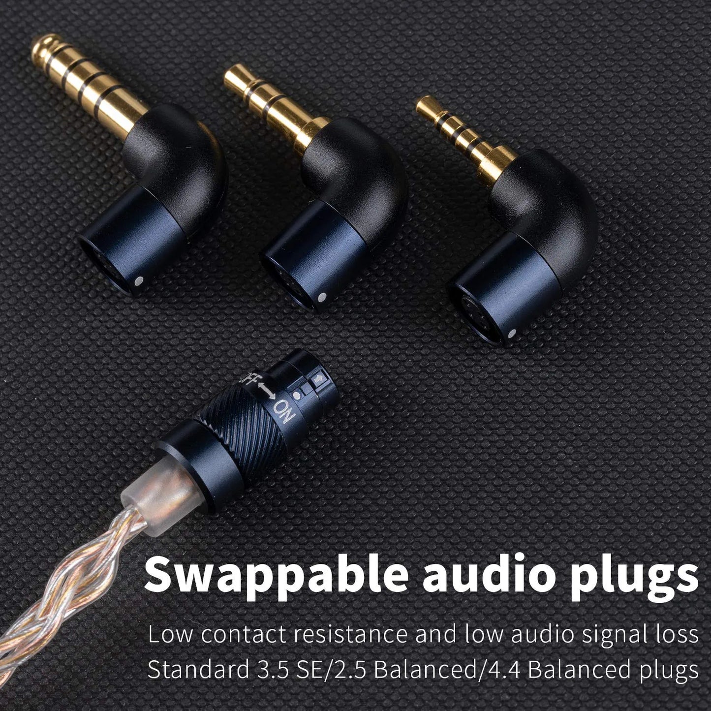 FiiO LC-RE Upgrade/Replacement Cable Gold,Copper and Silver Wires,swappable Plug Headphone Cable 240 Wires (mmcx)