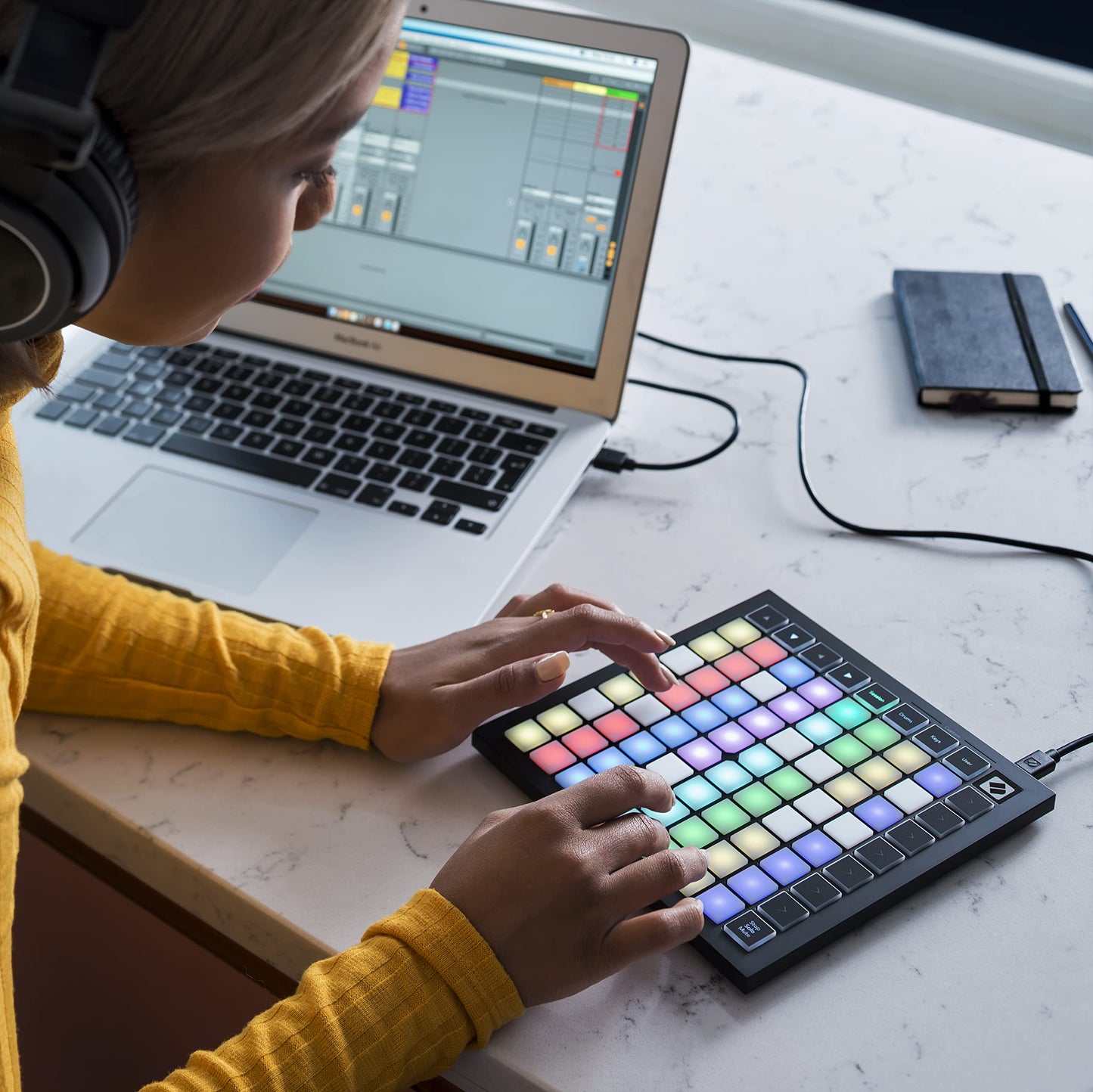 Novation Launchpad Mini [MK3] — Portable MIDI 64-Pad, USB Grid Controller for Ableton Live and Logic Pro Performances