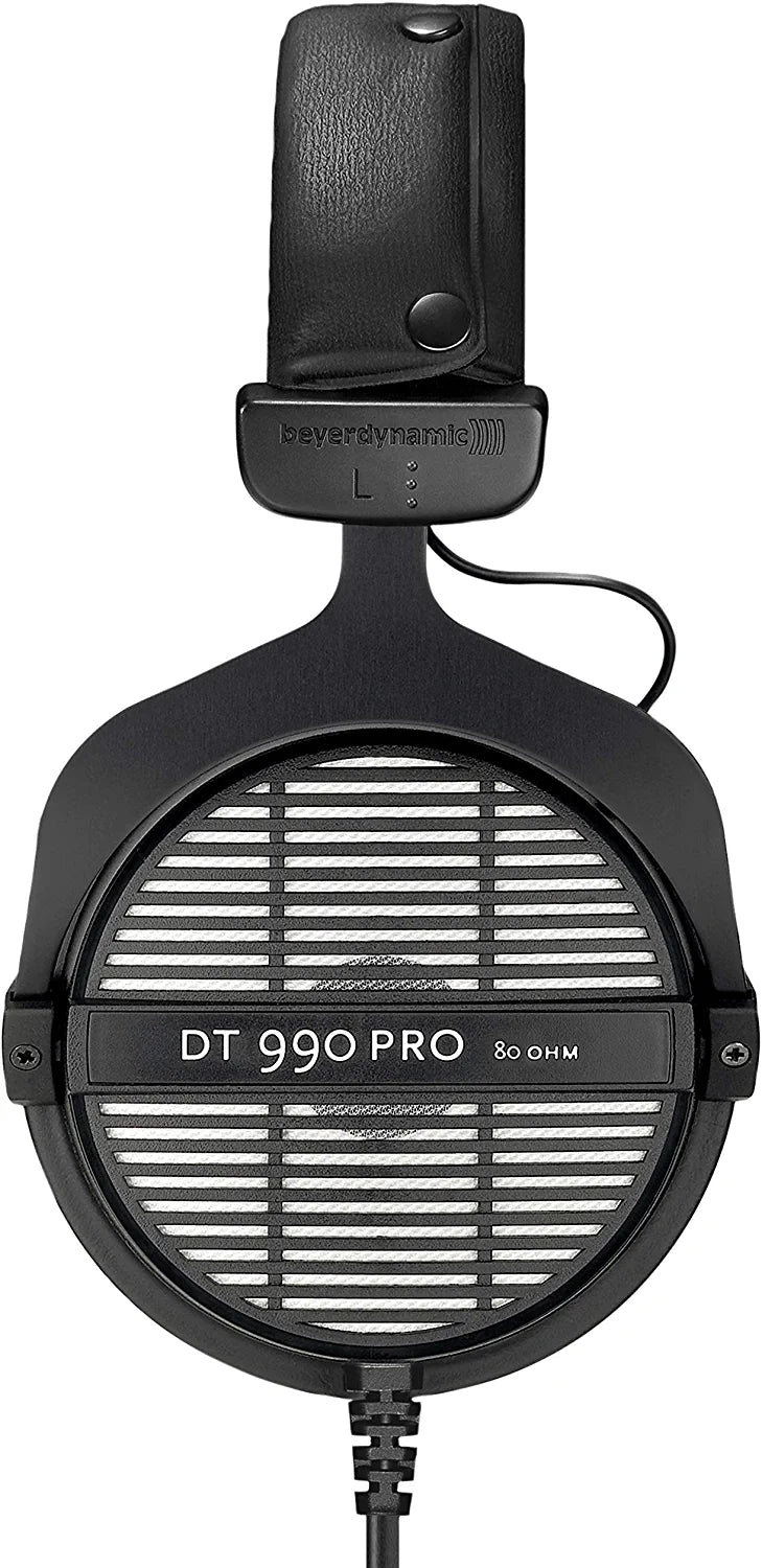 beyerdynamic Dt 990 Pro Over-Ear Studio Monitor Headphones - Open-Back Stereo Construction, Wired (80 Ohm, Black (Limited Edition))