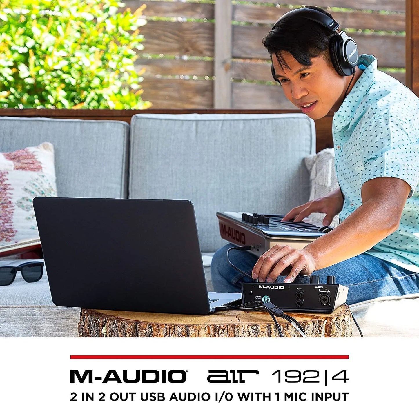 M-Audio AIR 192x4 USB C Audio Interface for Recording, Podcasting, Streaming with Studio Quality Sound, 1 XLR in and Music Production Software