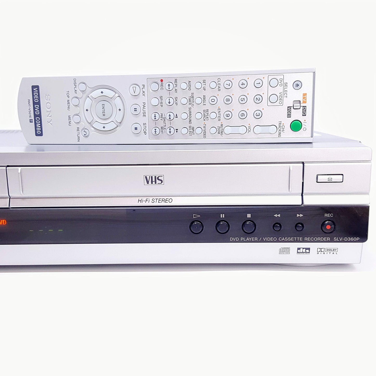 Sony SLV-D360P DVD Player / Video Cassette Recorder Combination 4-Head Hi-Fi VHS Player / CD Player W/ Progressive Scan, DTS Digital Out. (Renewed)