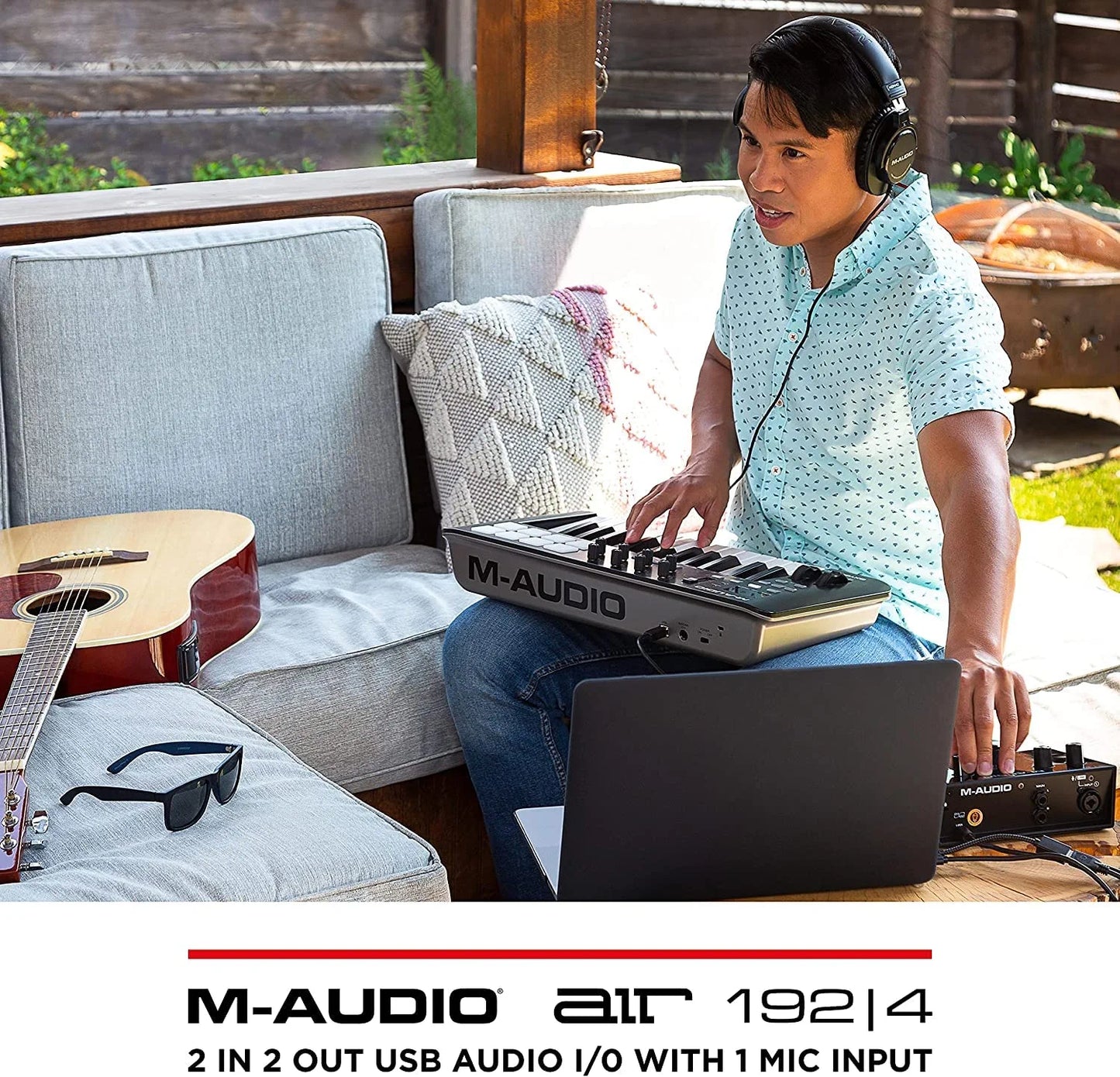 M-Audio AIR 192x4 USB C Audio Interface for Recording, Podcasting, Streaming with Studio Quality Sound, 1 XLR in and Music Production Software