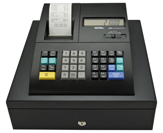 Refurbished Royal 210DX Cash Register (24 dept., 1500 PLU, thermal, fits US/Canada bills)