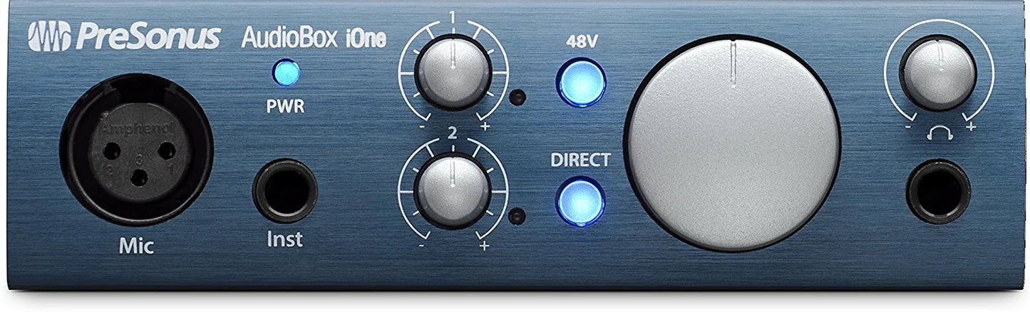 PreSonus AudioBox iOne 2x2 USB/iPad Audio Interface with Studio One Artist and Ableton Live Lite DAW Recording Software