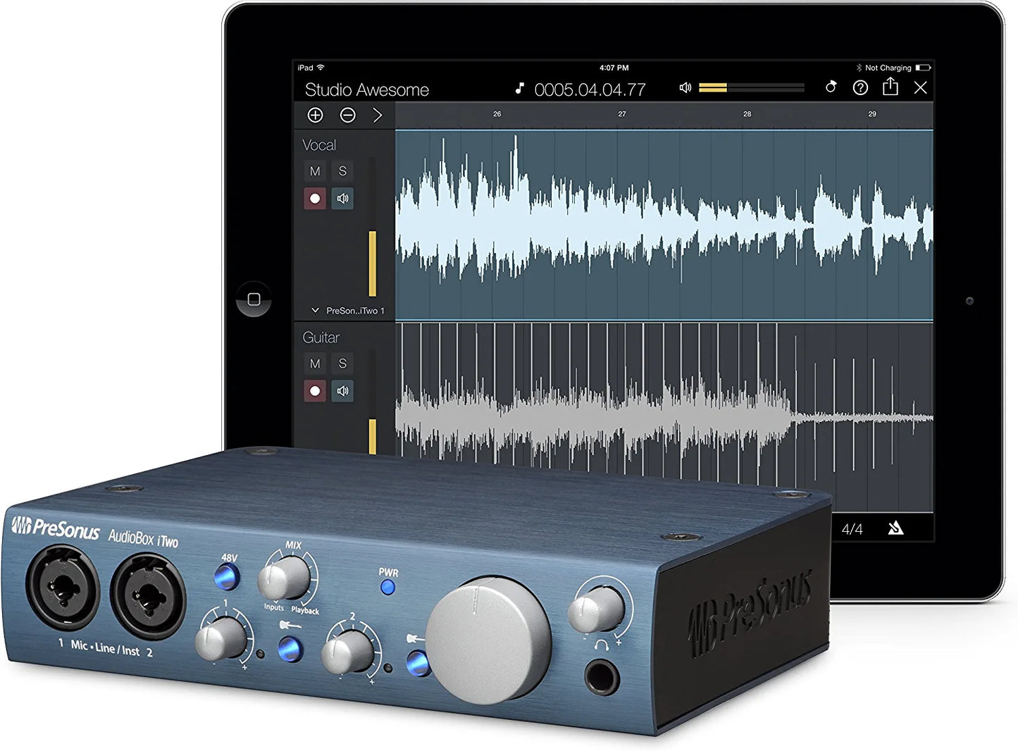 PreSonus AudioBox iOne 2x2 USB/iPad Audio Interface with Studio One Artist and Ableton Live Lite DAW Recording Software