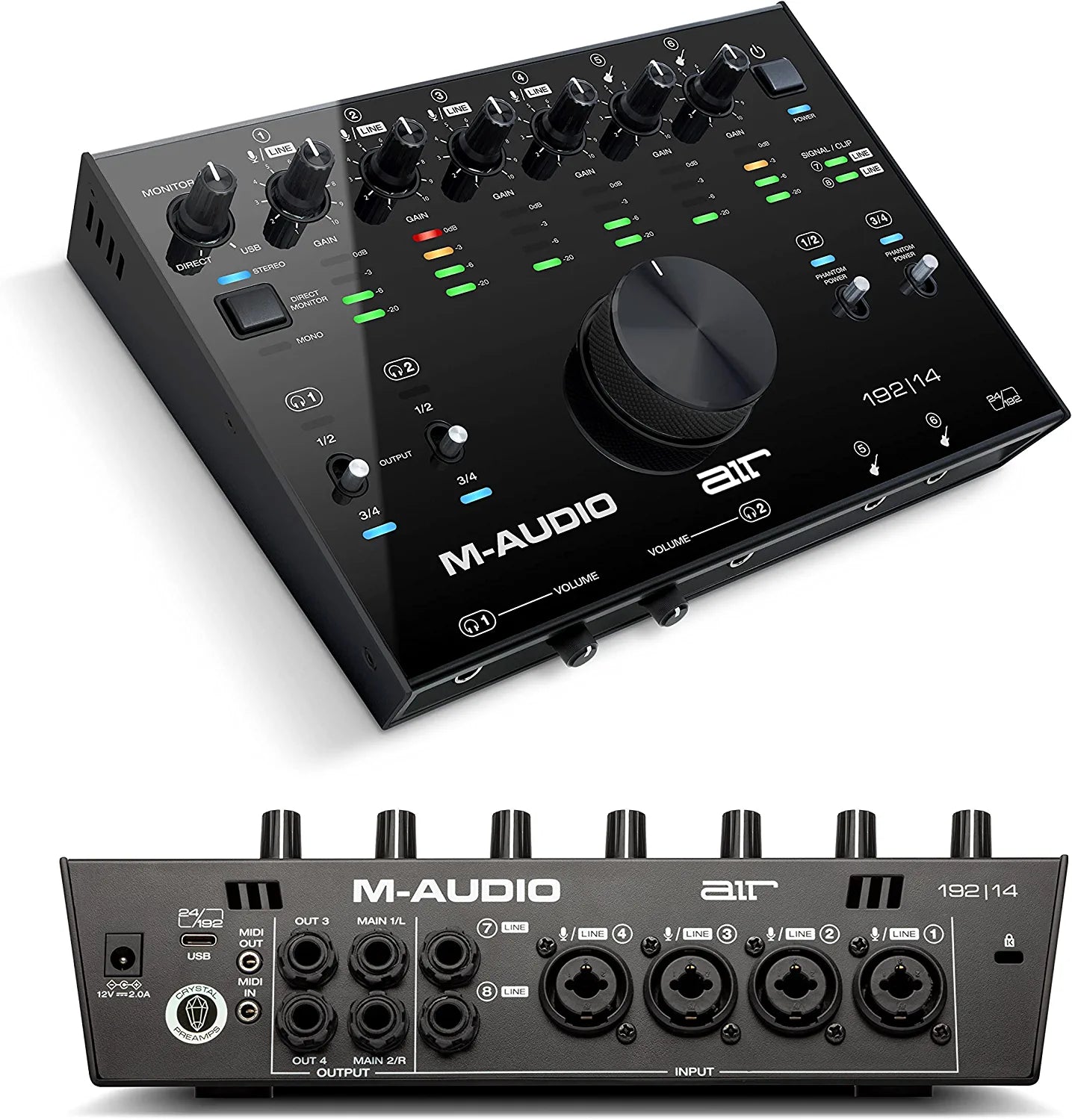 M-Audio AIR 192x4 USB C Audio Interface for Recording, Podcasting, Streaming with Studio Quality Sound, 1 XLR in and Music Production Software