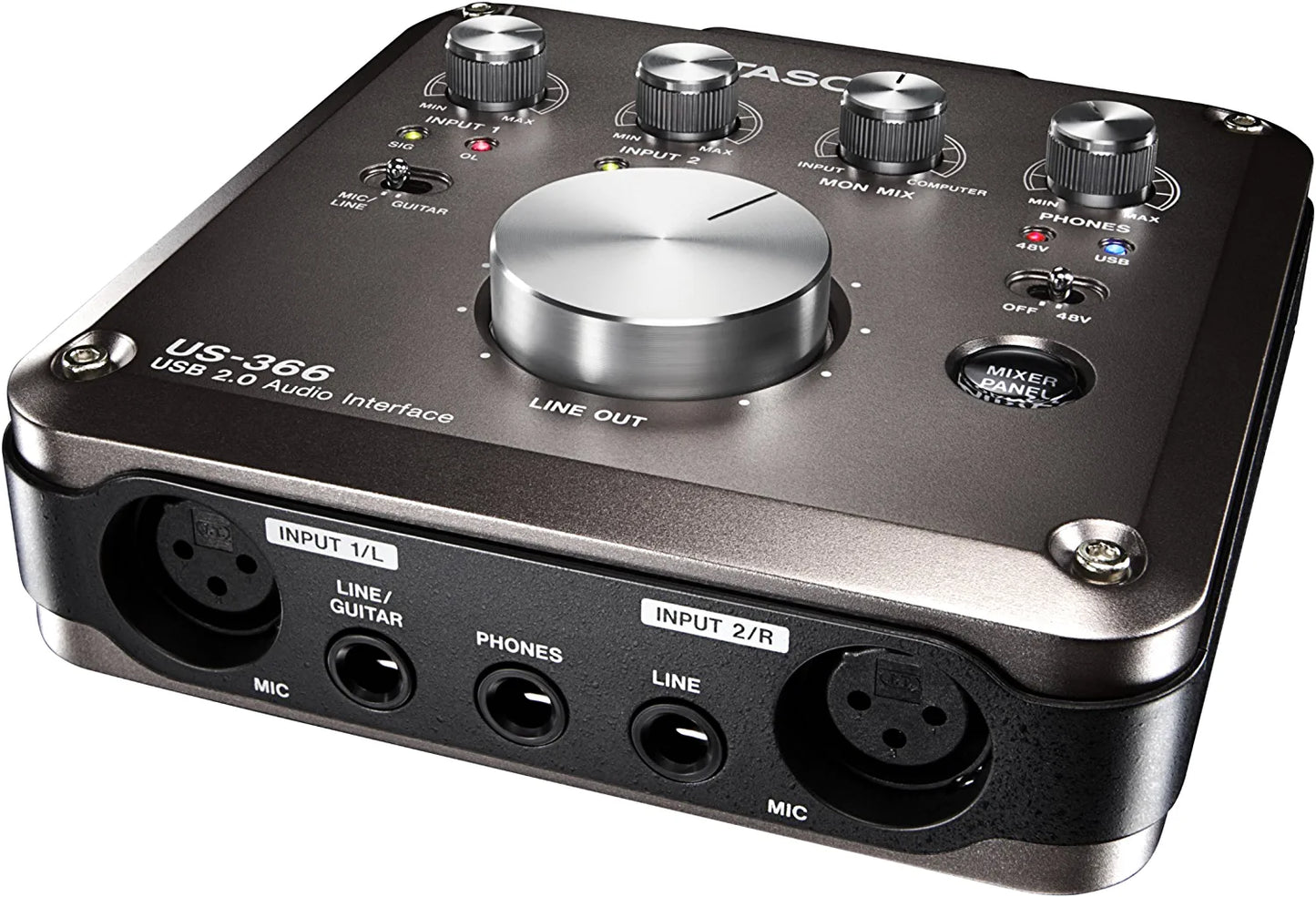 TASCAM US-366 4-In/6-Out or 6-In/4-Out USB Audio Interface