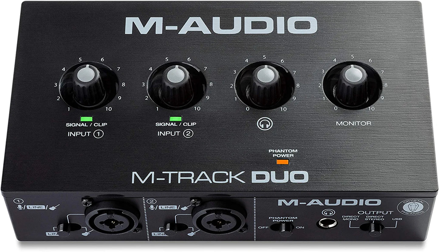 M-Audio M-Track Solo – USB Audio Interface for Recording, Streaming and Podcasting with XLR, Line and DI Inputs, Plus a Software Suite Included