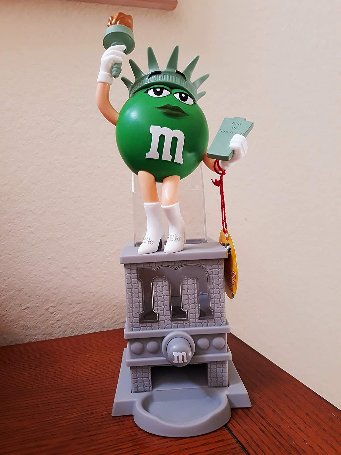 M&M Candy Dispenser Ms. Liberty aka Statue of Liberty with character Ms. Green No Collector's Box