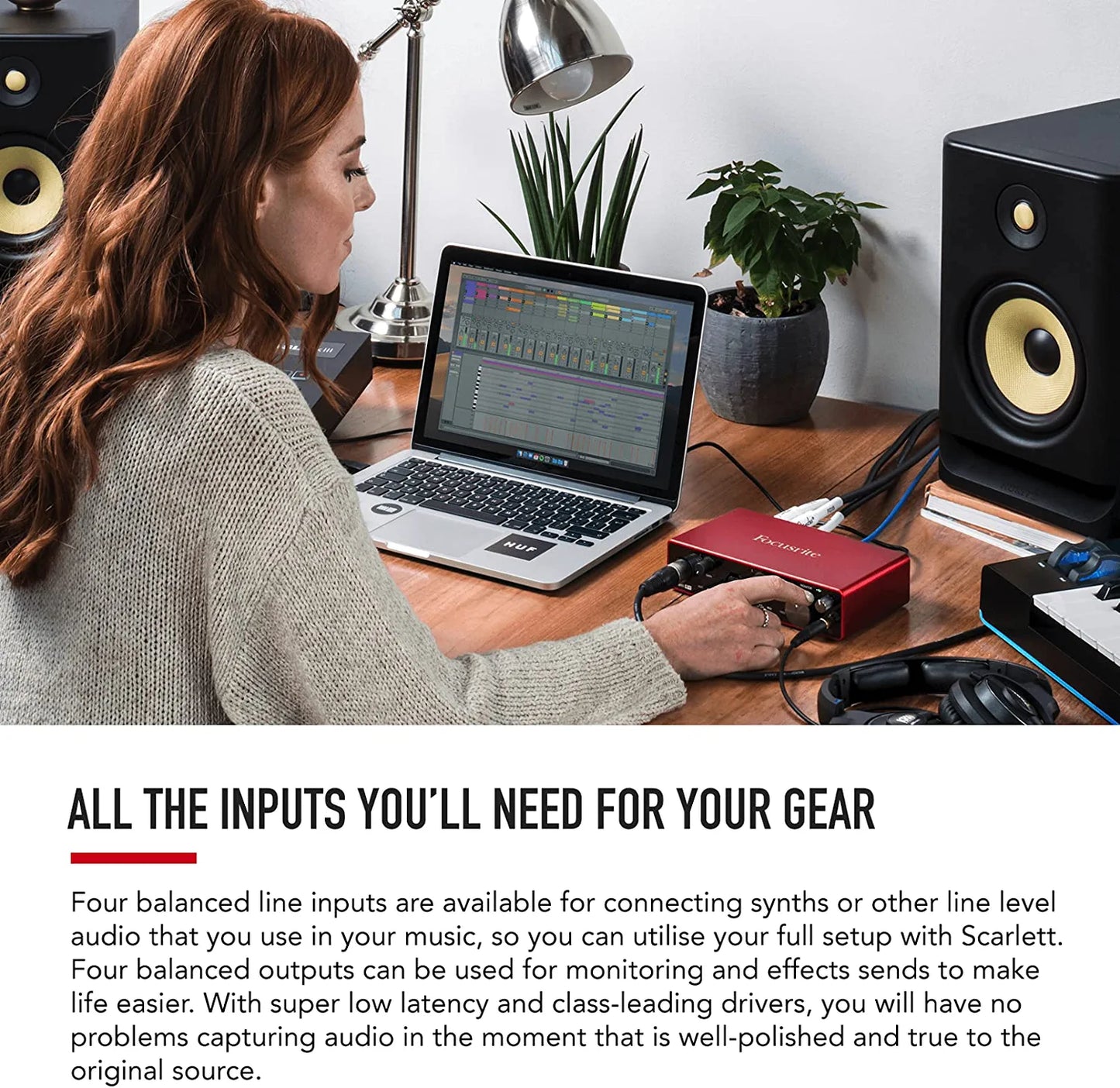 Focusrite Scarlett 2i2 3rd Gen USB Audio Interface for Recording, Songwriting, Streaming and Podcasting — High-Fidelity, Studio Quality Recording, and All the Software You Need to Record