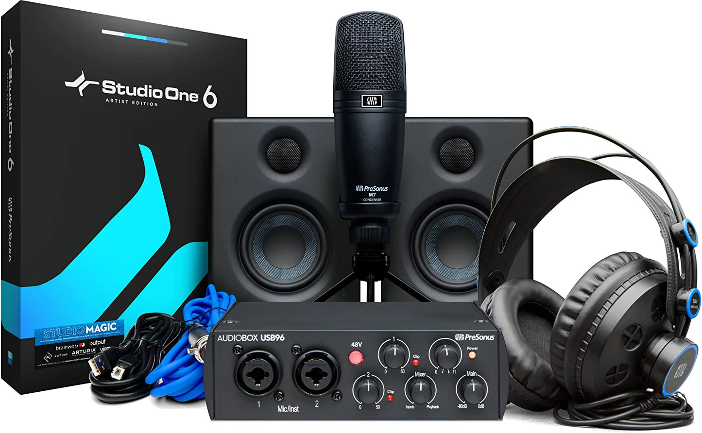 PreSonus AudioBox iOne 2x2 USB/iPad Audio Interface with Studio One Artist and Ableton Live Lite DAW Recording Software