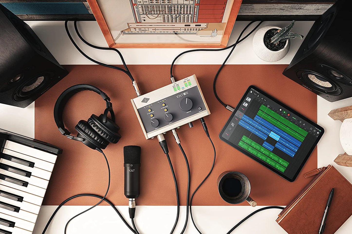 UA Volt 1 USB Audio Interface for recording, podcasting, and streaming with essential audio software, including $400 in UAD plug-ins