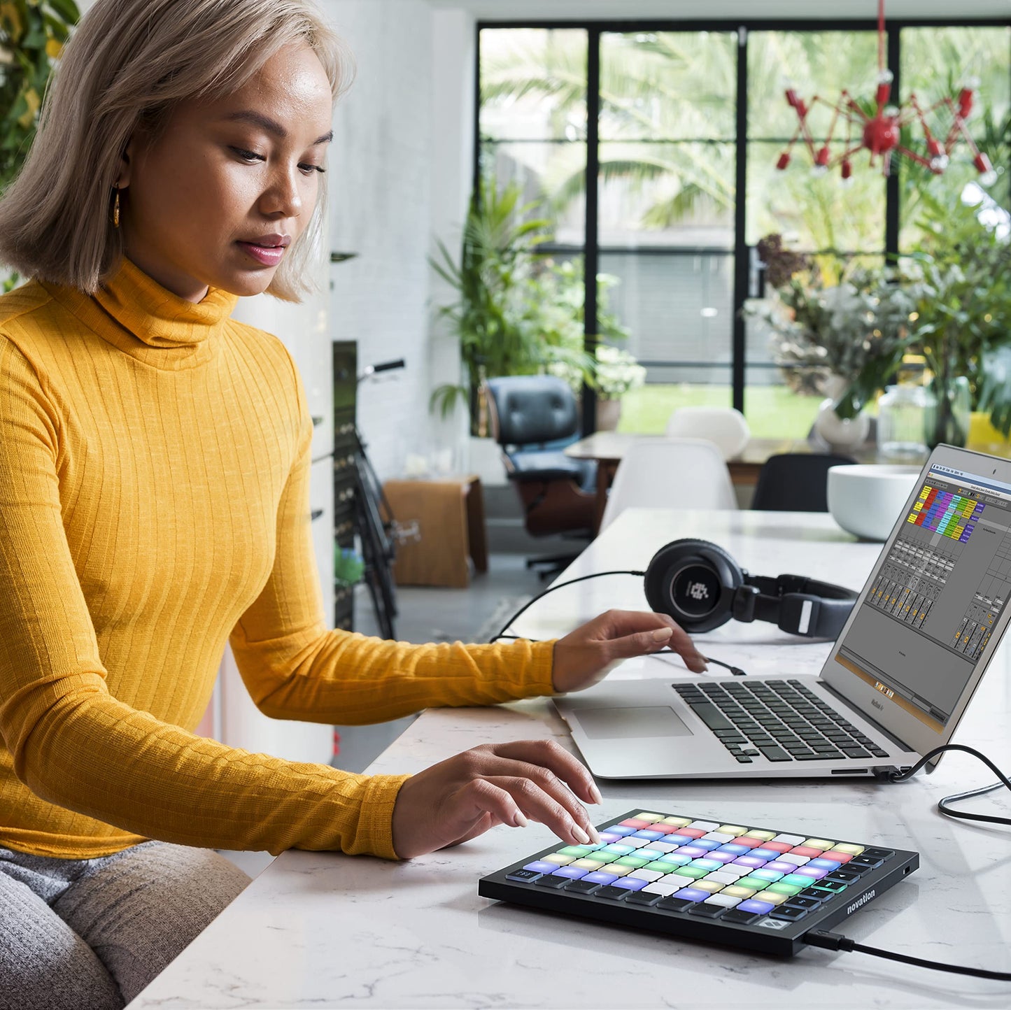 Novation Launchpad Mini [MK3] — Portable MIDI 64-Pad, USB Grid Controller for Ableton Live and Logic Pro Performances