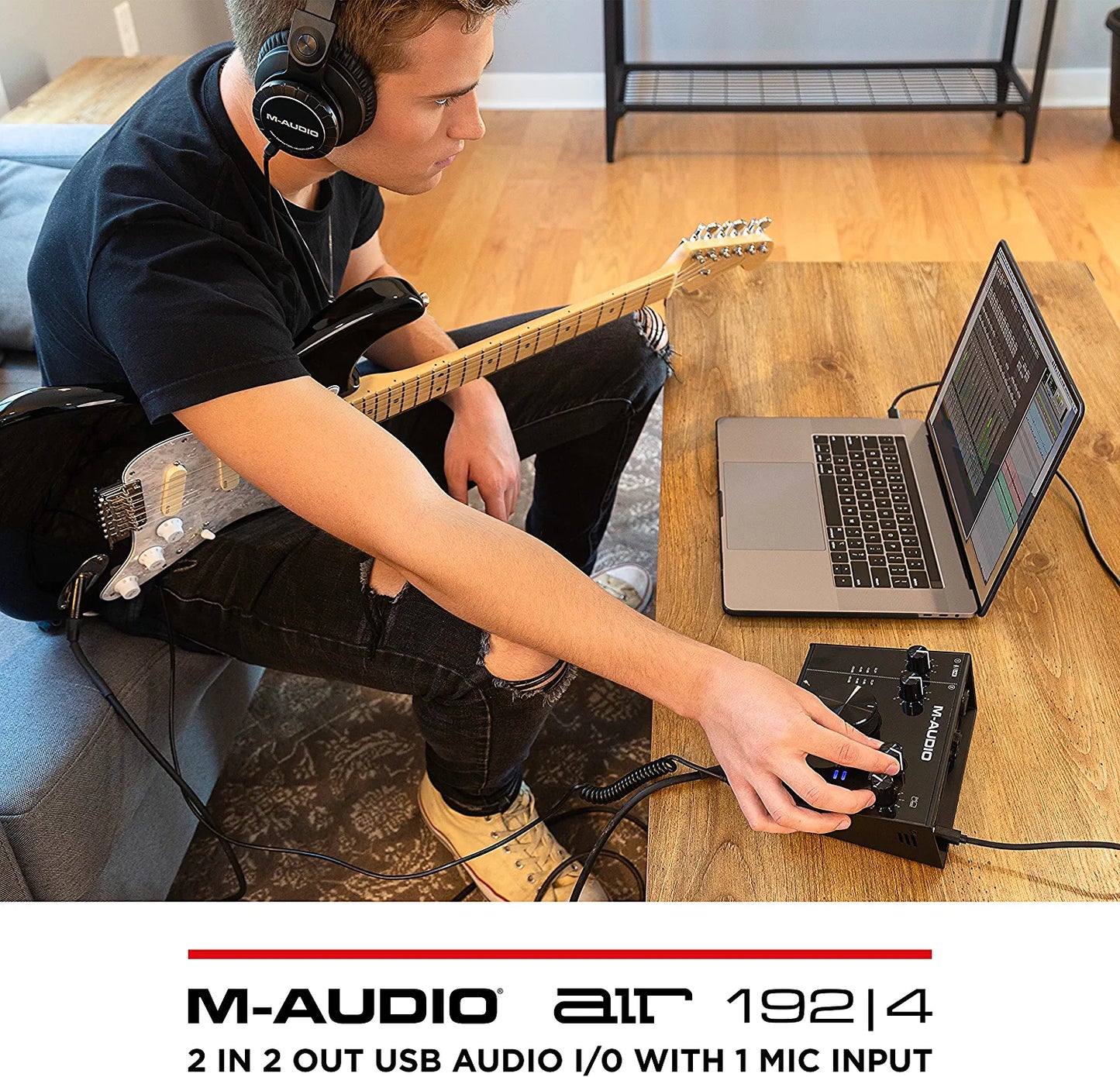 M-Audio AIR 192x4 USB C Audio Interface for Recording, Podcasting, Streaming with Studio Quality Sound, 1 XLR in and Music Production Software