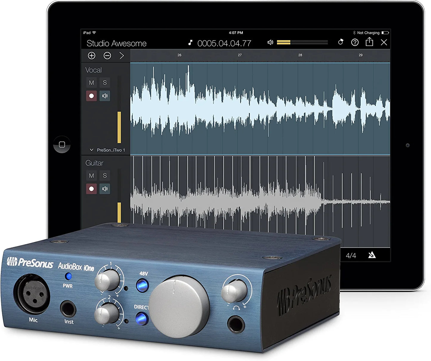 PreSonus AudioBox iOne 2x2 USB/iPad Audio Interface with Studio One Artist and Ableton Live Lite DAW Recording Software