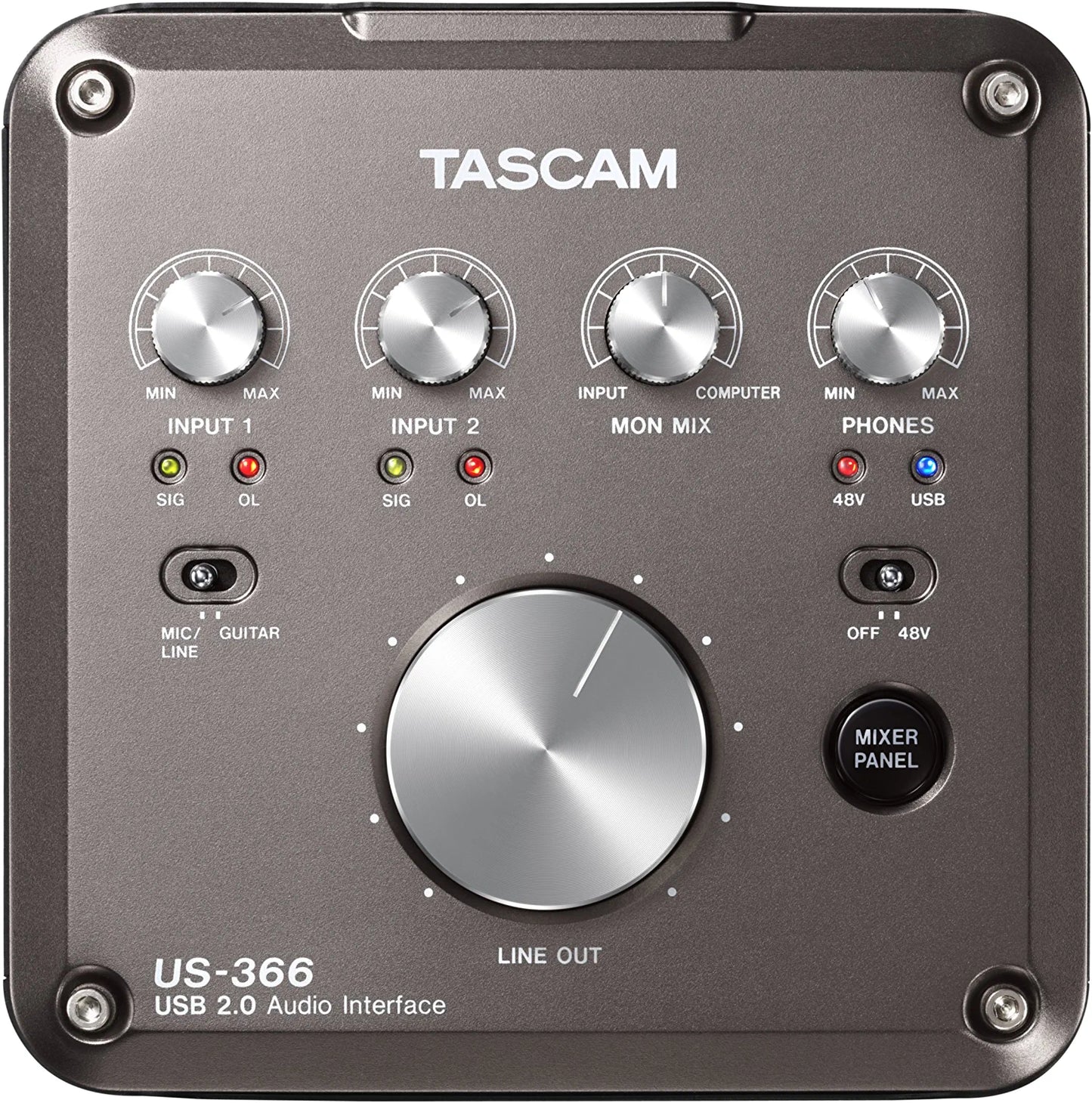 TASCAM US-366 4-In/6-Out or 6-In/4-Out USB Audio Interface