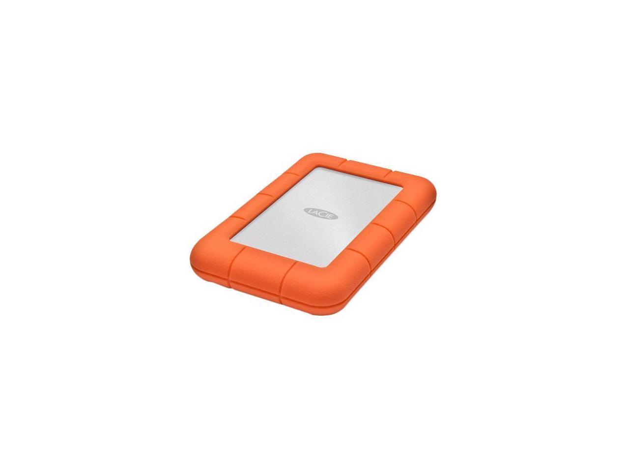 LaCie Rugged Thunderbolt USB-C 2TB External Hard Drive Portable HDD – USB 3.0 compatible, Drop Shock Dust Water Resistant, Mac and PC Computer Desktop Workstation Laptop, 1 Mo Adobe CC (STFS2000800)